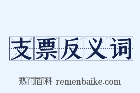 支票反义词是什么意思的图片
